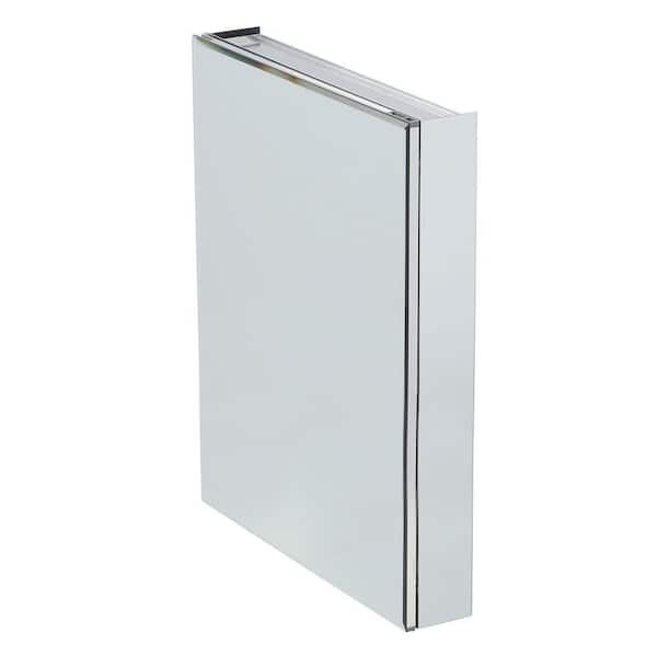 Pegasus 24 in. W x 30 in. H x 5 in. D Frameless Recessed or Surface-Mount Bathroom Medicine Cabinet with Beveled Mirror