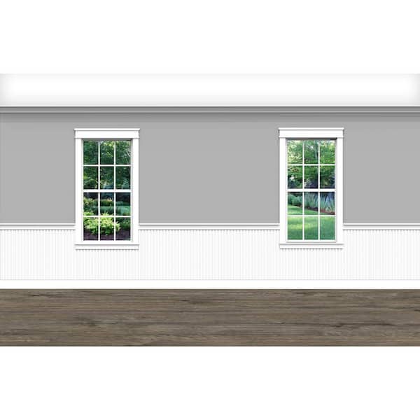 Ornamental Mouldings .75 in. D x 36 in. W x 92 in. L Unfinished Aspen Wood Kessler Wainscot Kit Panel Moulding
