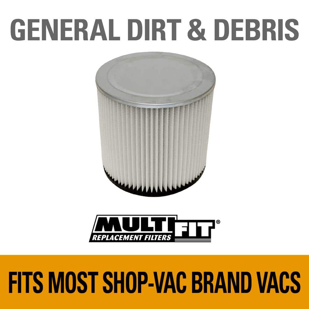White Paper Cartridge Filter for Wet/Dry Vacuums