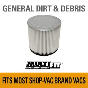 General Dirt and Debris Wet/Dry Vac Replacement Cartridge Filter for Most Shop-Vac Branded Shop Vacuums (1-Pack)