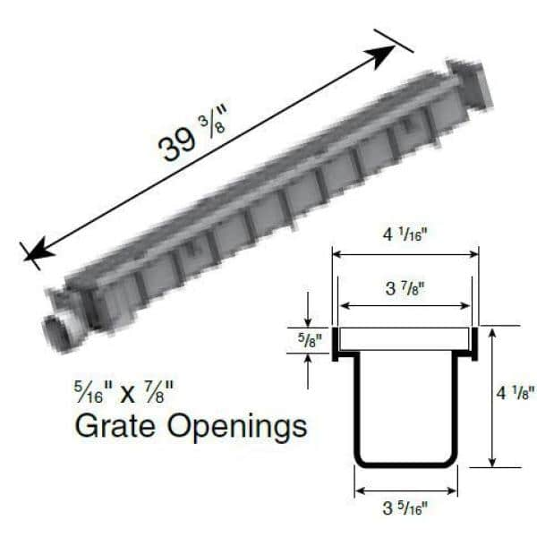 3 Inch Deck Drain (Waterhog) - BOTTOM DRAINOUT - Frank Wall Enterprises