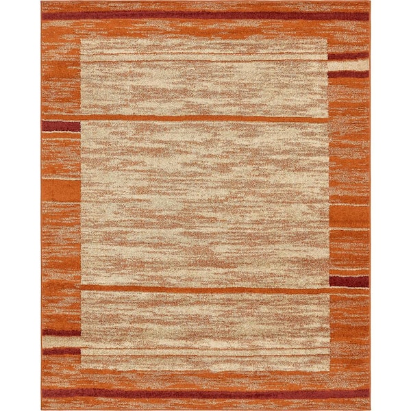 Unique Loom Autumn Foilage Terracotta 8' 0 x 10' 0 Area Rug