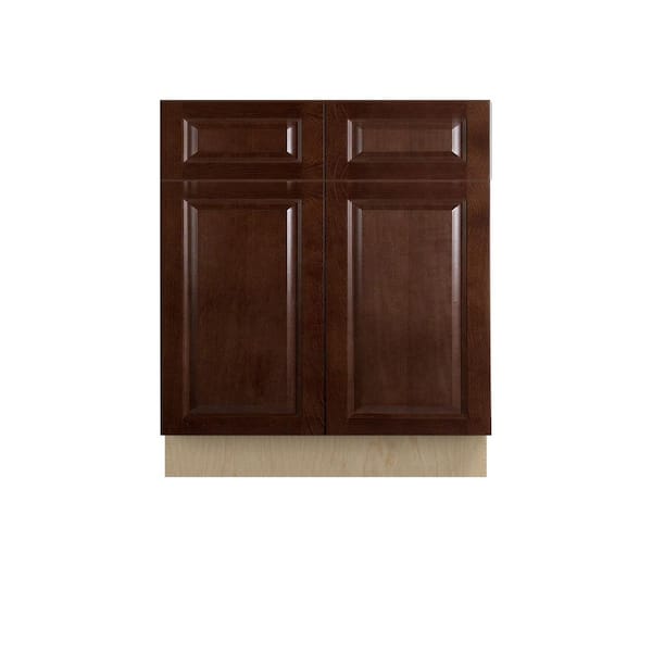 Charlotte Raised 36 in. W x 34.5 in. H x 24 in. D in Bordeaux Plywood Assembled Sink Base Cabinet