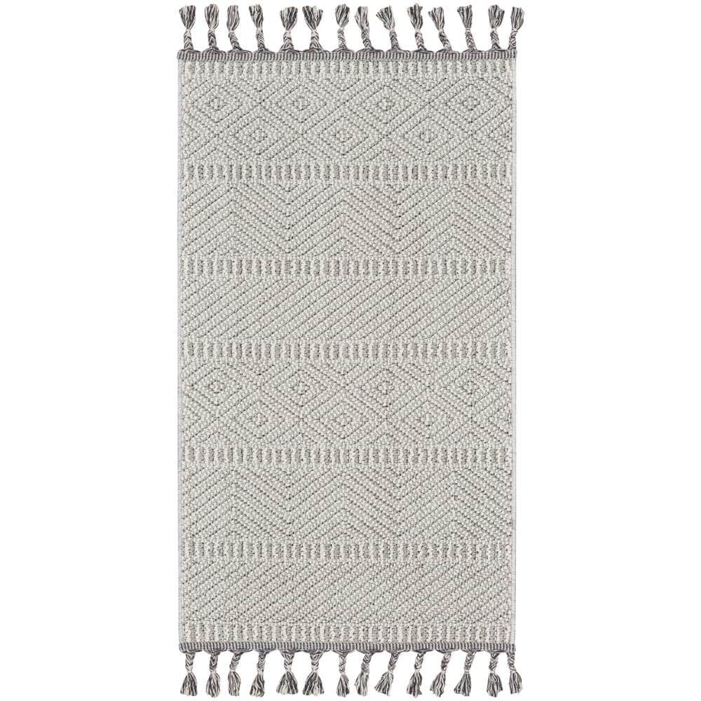 Elwood Grey/Ivory 2 ft. x 5 ft. Geometric Contemporary Kitchen Area Rug price history on PriceWatchPro