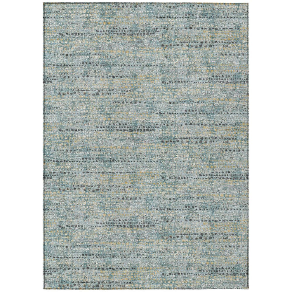 Chantille Machine Washable Indoor/Outdoor Abstract ACN2641 Teal 8 ft. x 10 ft. Area Rug price history on PriceWatchPro