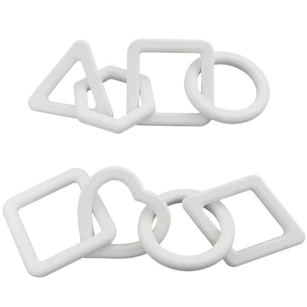 CosmoLiving by Cosmopolitan White Wood Chain Sculpture (Set of 2)