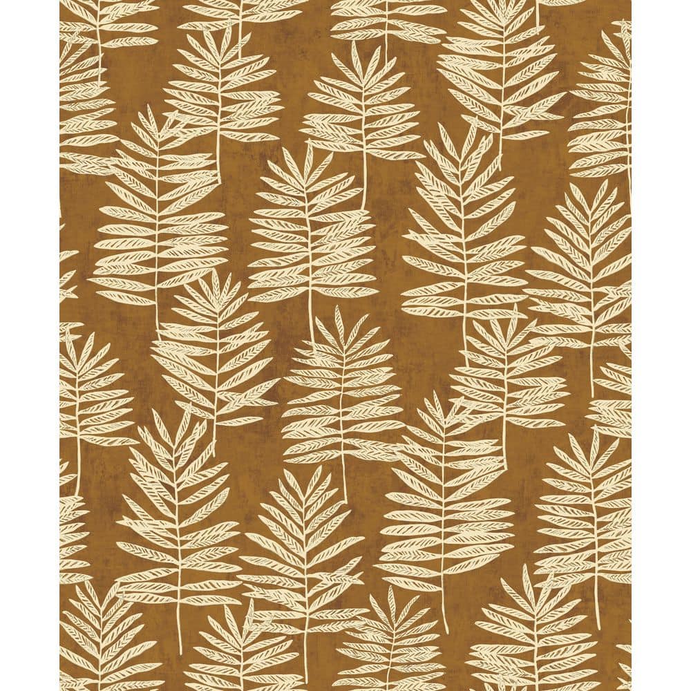 Zen Collection Gold Tumbling Leaf Sheen Finish Non-Pasted Non-Woven Wallpap