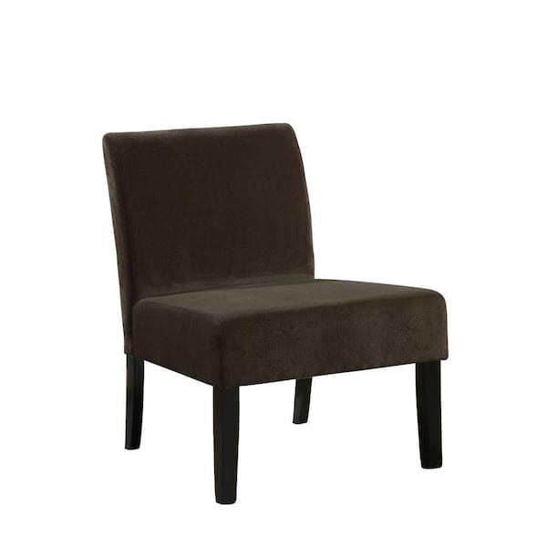 Monarch Specialties Brown Crocodile Velvet Accent Chair-DISCONTINUED