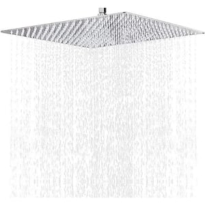 Rain Shower head 3-Spray Patterns with 2.5 GPM 16 in. Wall Mount Rain Fixed Shower Head in ‎Chrome Finish.