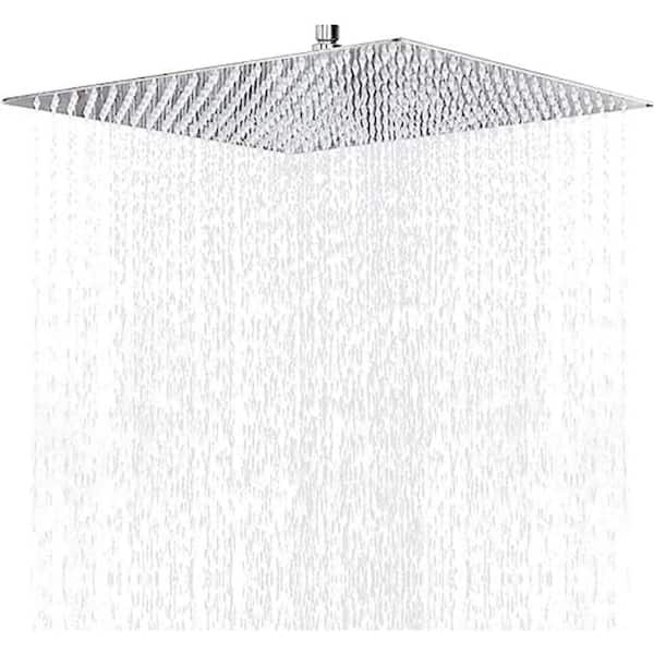Unbranded Rain Shower head 3-Spray Patterns with 2.5 GPM 16 in. Wall Mount Rain Fixed Shower Head in ‎Chrome Finish.