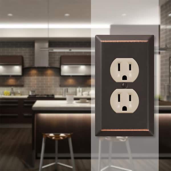 Bronze 1-Gang Duplex Outlet Wall Plate (1-Pack)