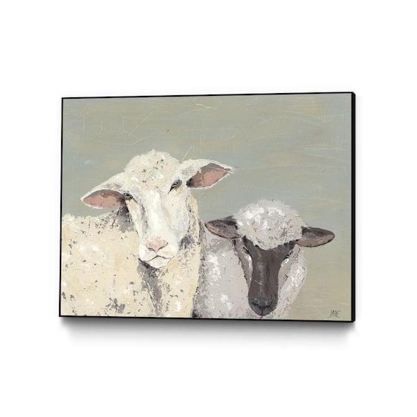 Unbranded 30 in. x 40 in. "Sweet Lambs I" by Jade Reynolds Framed Wall Art