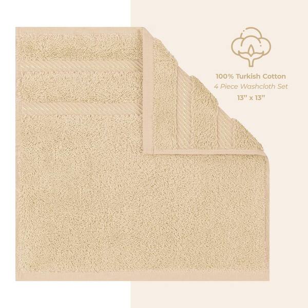 American Soft Linen 100% Turkish Cotton 6 Piece Towel Set - Sand Taupe