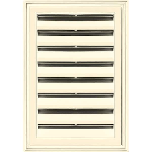 Builders Edge 12 in. x 18 in. Rectangle Gable Vent #020 Heritage Cream
