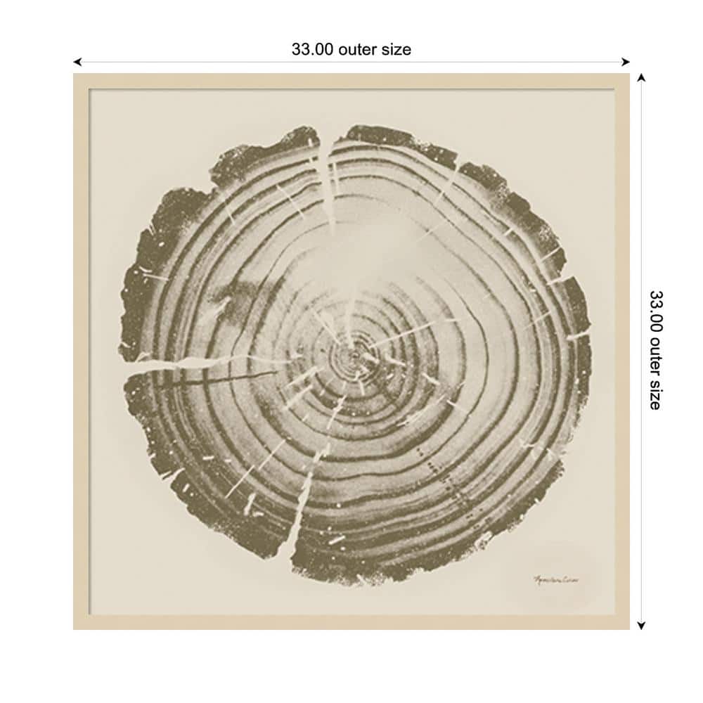 Tree Trunk Cream II Natural Wood Framed Wall Art