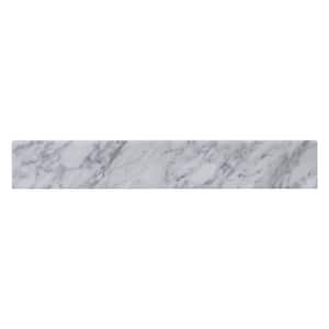 21.25 in. W Bianco Carrara Marble Vanity Top Sidesplash in White