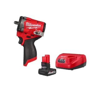 M12 FUEL 12V Lithium-Ion Brushless Cordless Stubby 3/8 in. Impact Wrench with HIGH OUTPUT XC5. 0 Starter Kit