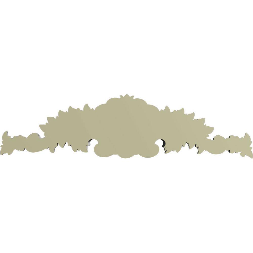 Medium Gray Polyurethane Scroll Center Applique