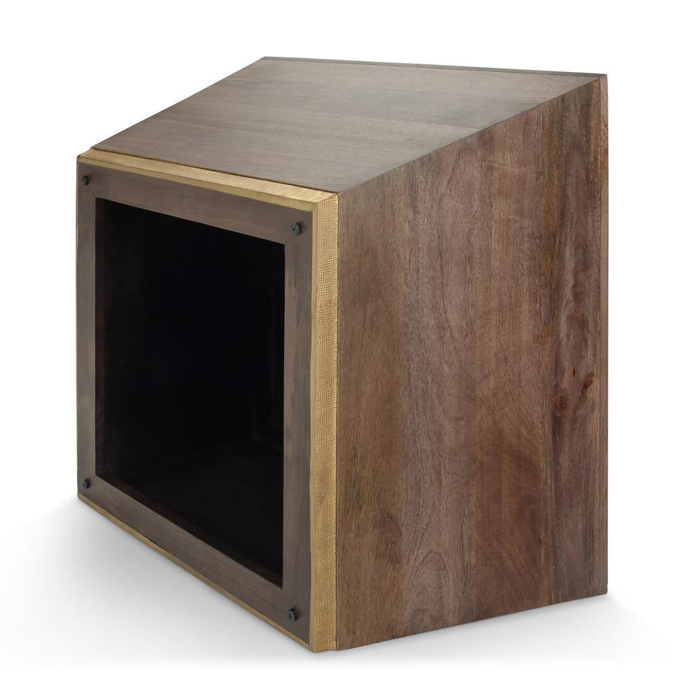 Abba Dark Brown Solid Mango Wood Square Coffee Table