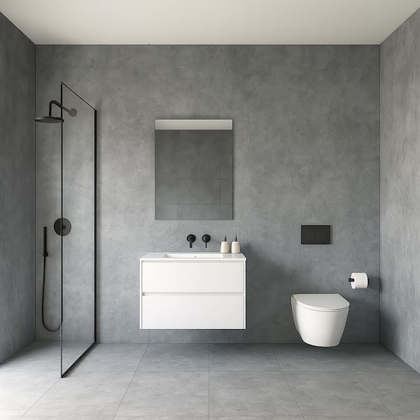 Dundee Deco Falkirk Irvine II, 1/8 in. x 2 ft. x 4 ft. Gray Matte