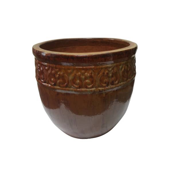 The Hip Gardener EC Premium 28 in. x 34 in. Assorted Colors Ceramic Deco Planter