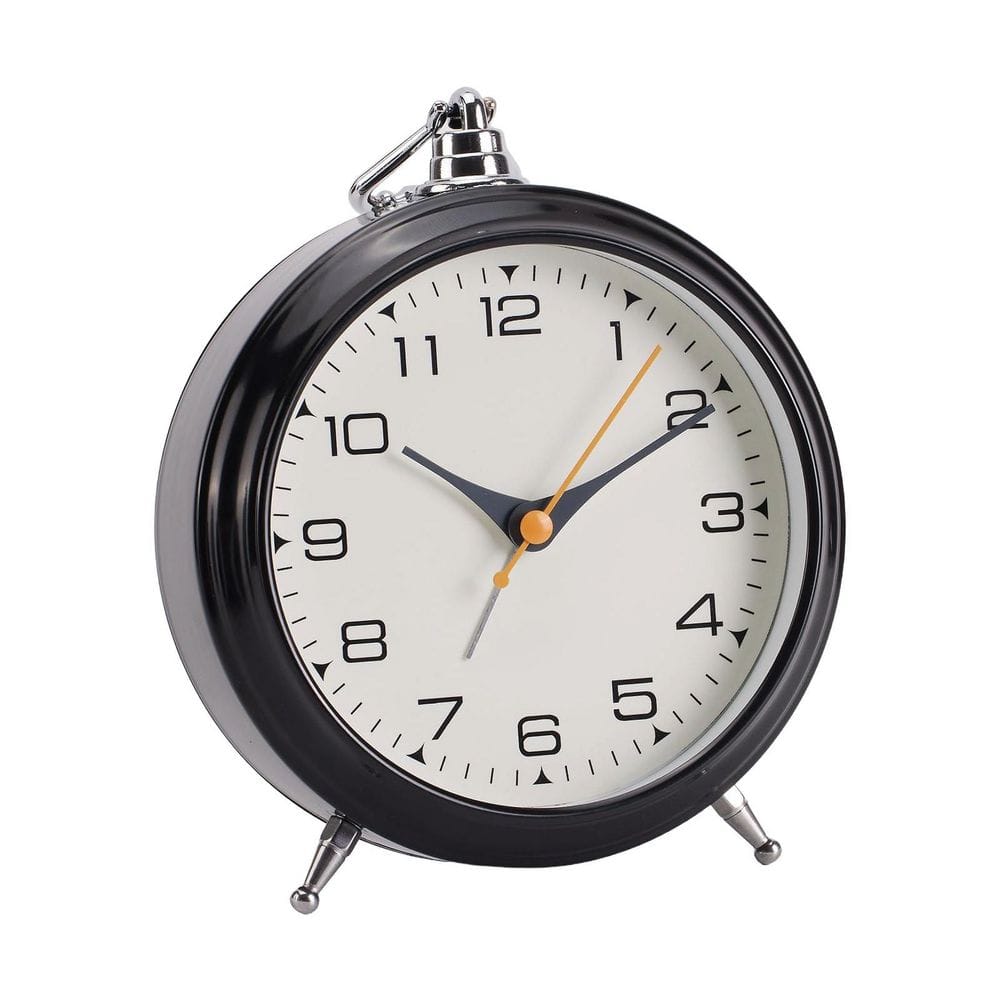 Browns/Tans Metal Vintage Bronze Metal Analog Alarm Clock Antique