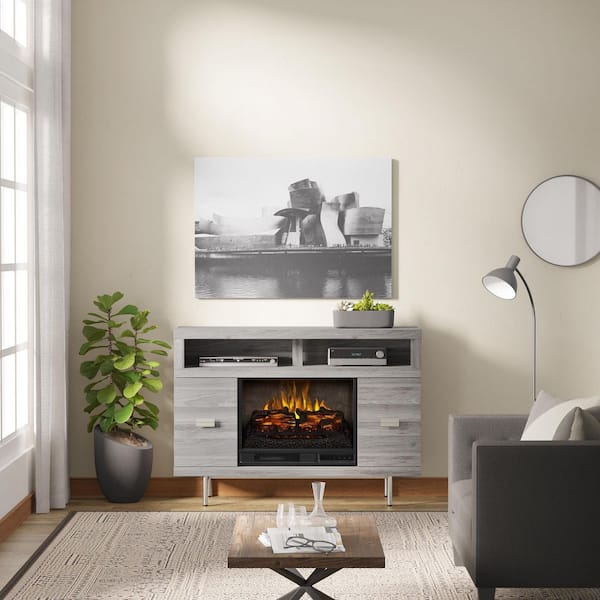 SCOTT LIVING CESTONI 48 in. Freestanding Media Console Wooden
