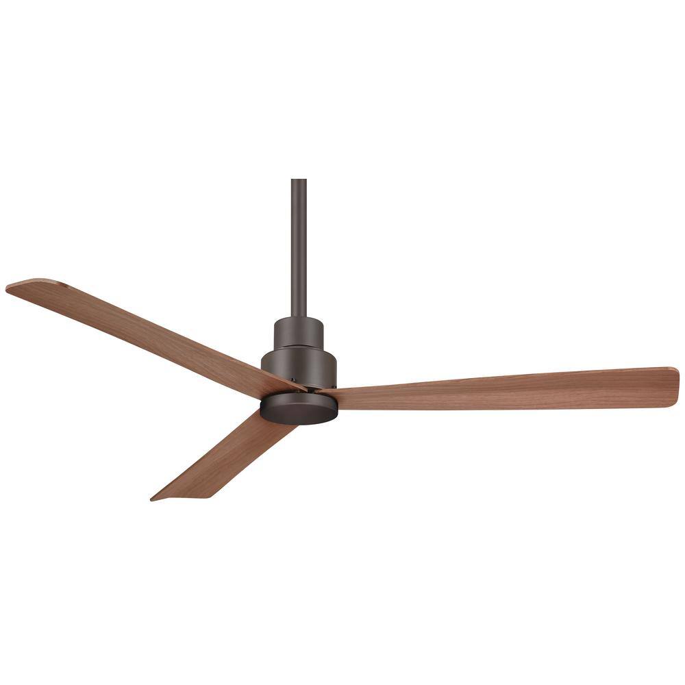 Minka Aire Simple 52 In Indoor Outdoor Oil Rubbed Bronze Ceiling Fan With Remote Control F787 Orb The Home Depot