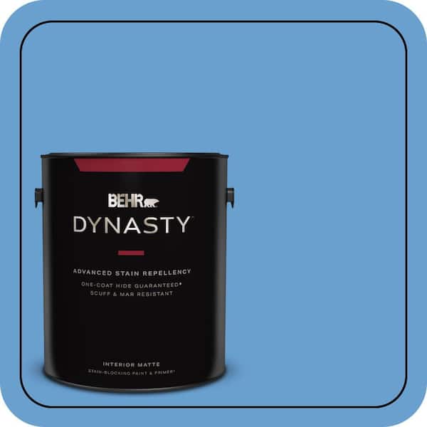 BEHR DYNASTY 1 gal. #P520-4 Cornflower Matte Interior Stain-Blocking Paint & Primer