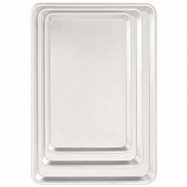 3-Piece Baking Sheet Pan Set, Commercial Quality Aluminum Cookie Sheets for Oven, Cookie Tray Pans for Baking, Roasting