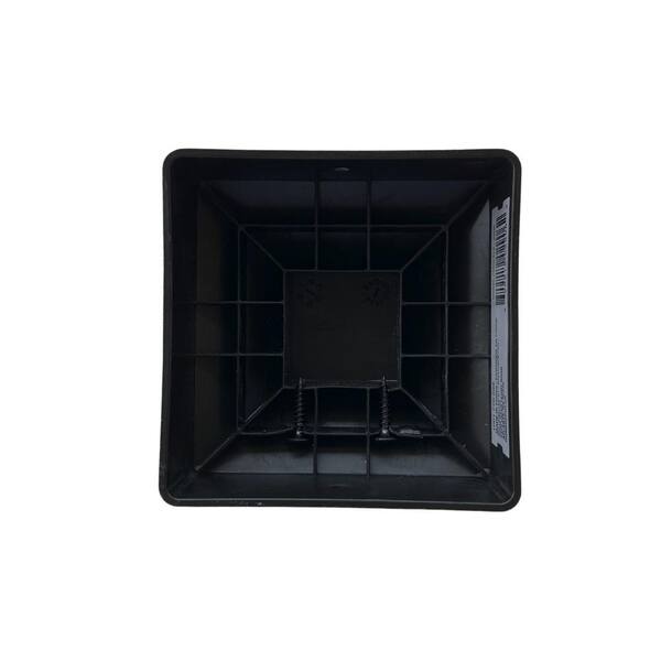 NUVO IRON 4 in. x 4 in. Black Rigid Plastic Pyramid Post Cap (Pack of 24)