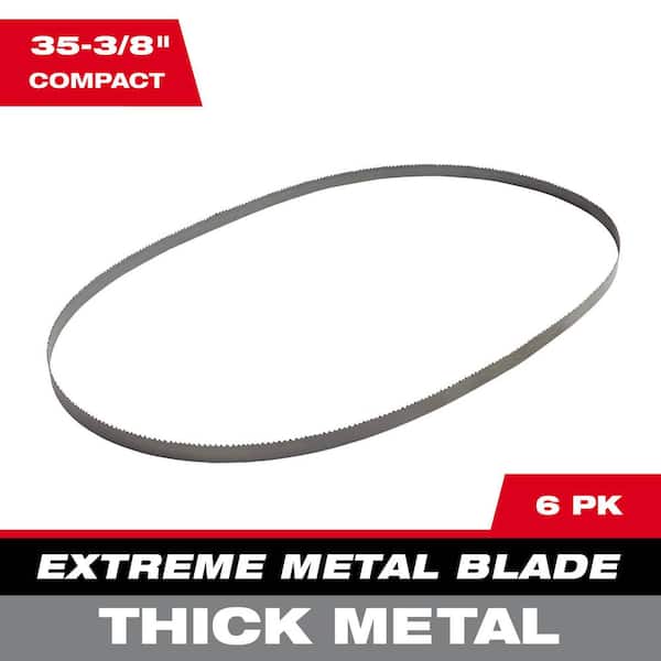 Milwaukee 35-3/8 in. 8/10 TPI Compact Extreme Thick Metal Cutting Band Saw Blade (6-Pack) For M18 FUEL/Corded Compact Bandsaw