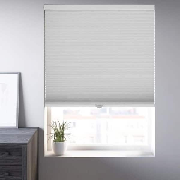 Cut-to-Width White Cordless Blackout Privacy Polyester Cellular Shades 24 in. W x 72 in. L