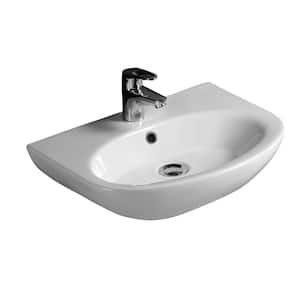 Infinity 500 Wall-Hung Sink in White with 6 in. Mini-Spread Faucet Holes