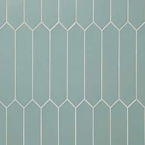 Axis Jade 2.6 in. x 13 in. Polished Picket Ceramic Wall Tile Sample