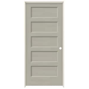 36 in. x 80 in. Conmore Desert Sand Paint Smooth Solid Core Molded Composite Single Prehung Interior Door