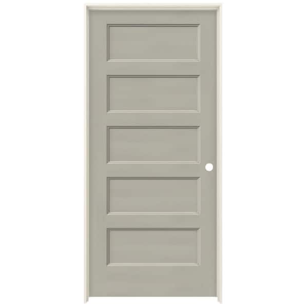JELD-WEN 36 in. x 80 in. Conmore Desert Sand Paint Smooth Solid Core Molded Composite Single Prehung Interior Door