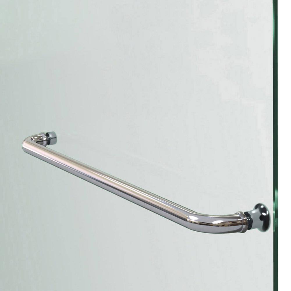 Aqua Ultra Frameless Clear Glass Shower Kit with Brushed Nickel Hardware
