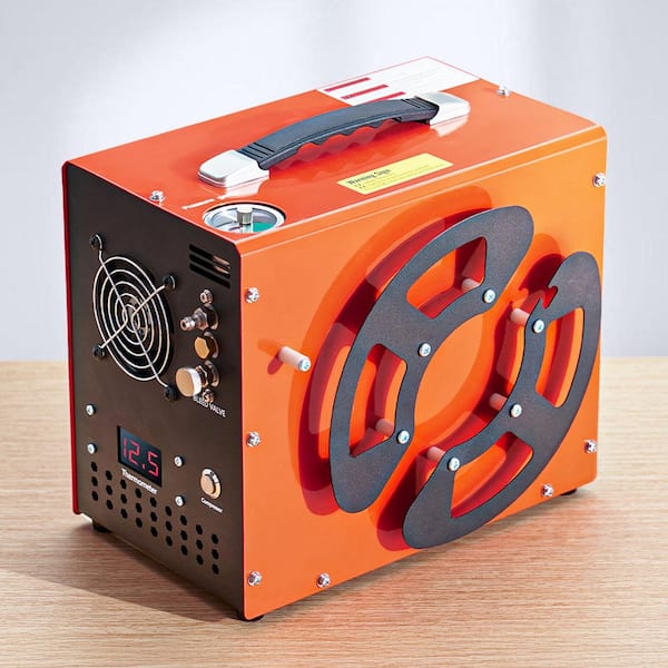 PCP Air Compressor, 4500PSI/30Mpa with Built-in Converter, DC12V/AC120V Portable, Fan Cooling, Auto Stop, 0.13 gal