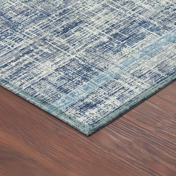 Chantille Machine Washable Indoor/Outdoor Abstract ACN2388 Denim 10 ft. x 14 ft. Area Rug
