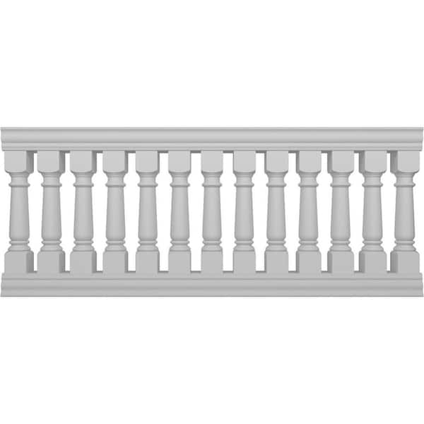 Ekena Millwork Fiberthane Wellington Balustrade 96 in. L x 42 in. H Fiberglass Railing Kit