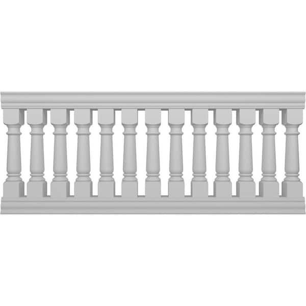 Ekena Millwork Fiberthane Wellington Balustrade 96 in. L x 42 in. H Fiberglass Railing Kit