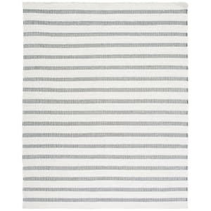 Vermont Black/Ivory 8 ft. x 10 ft. Striped Chevron Area Rug