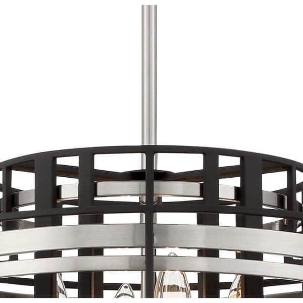 Brushed Nickel and Sand Coal 4-Light Mini Pendant
