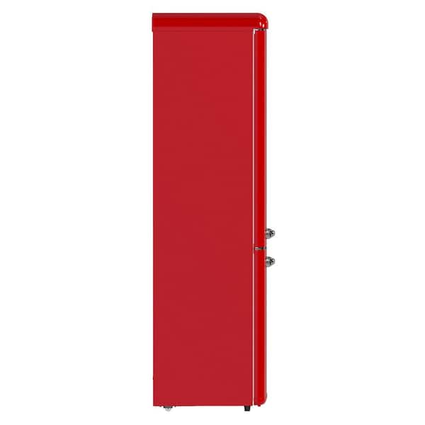 ruuページ Forno Storico 22 in. Retro Bottom Freezer Fridge in Red, 9 cu. Ft