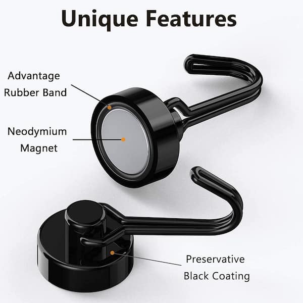 ULIBERMAG Strong Neetik Heavy Rubber Coated Magnetic Hooks