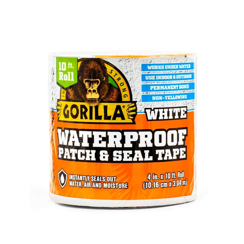 Gorilla Waterproof Patch & Seal Tape 4 in Black x 10 ft. 