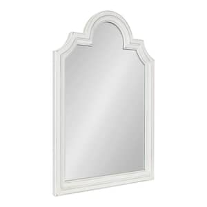 Sindahl 35 in. x 26 in. Classic Irregular Framed White Wall Accent Mirror