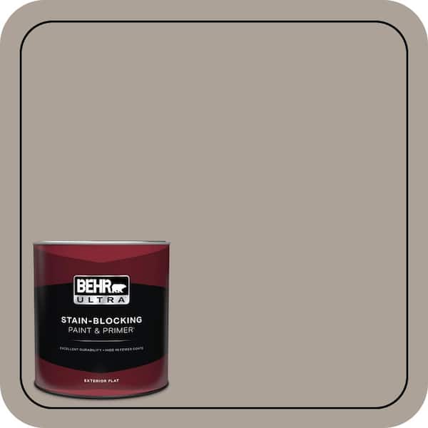 BEHR ULTRA 1 qt. #ECC-18-1 Quail Ridge Flat Exterior Paint & Primer