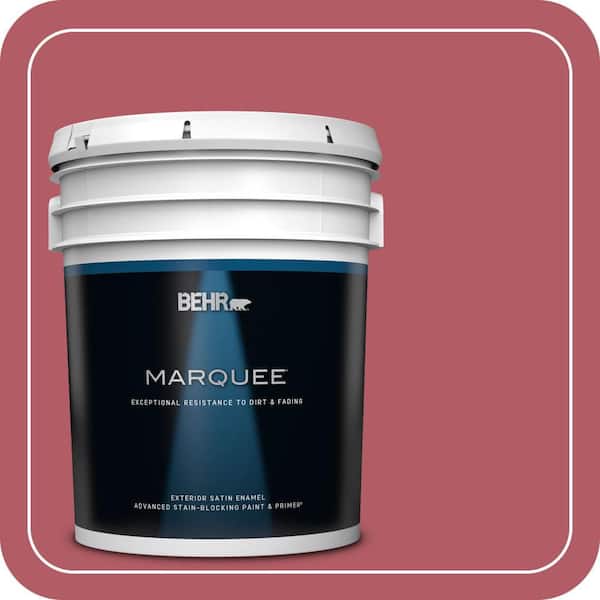 BEHR MARQUEE 5 gal. #BIC-33 Cinnamon Candle Satin Enamel Exterior Paint & Primer